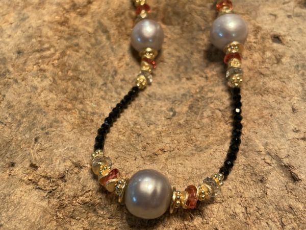 Collier mit Brillantbesatz und Aquamarin | Goldschmiede Hornung Groen