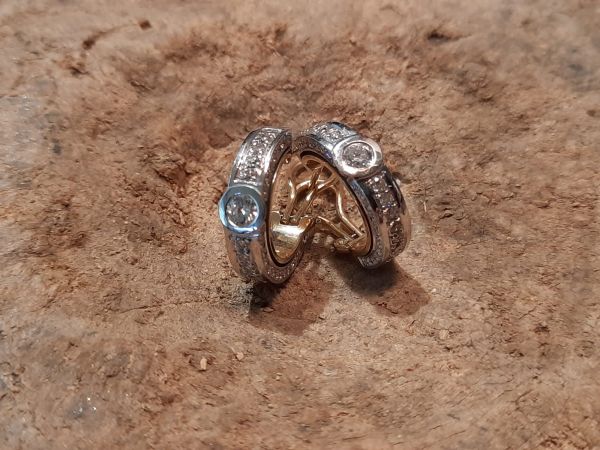 Brillant-Creolen in 585/- Bicolor | Goldschmiede Hornung Groen